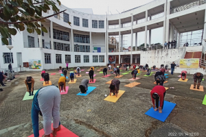 On the occasion of Makar Sankranti ,Mass Suryanamaskar event was organised in NEIAH Shillong